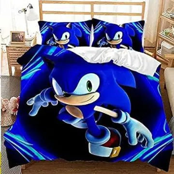 The Movie Sonics Printing Bedding Set Anime Digital Cartoon hedgehogs Duvet Cover Comforter Bed Youth Kids Girl Boys Gift