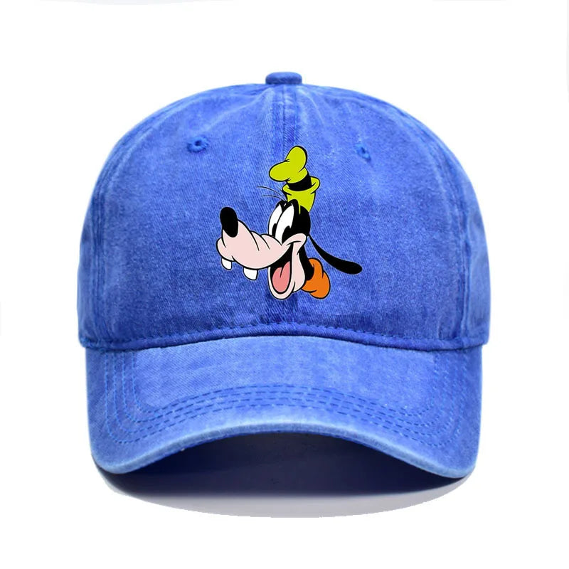Unisex Vintage Washed Mickey Minnie Print Baseball Cap for Men Women Cartoon Trucker Hat Adjustable Snapback Casual Hip Hop Hat