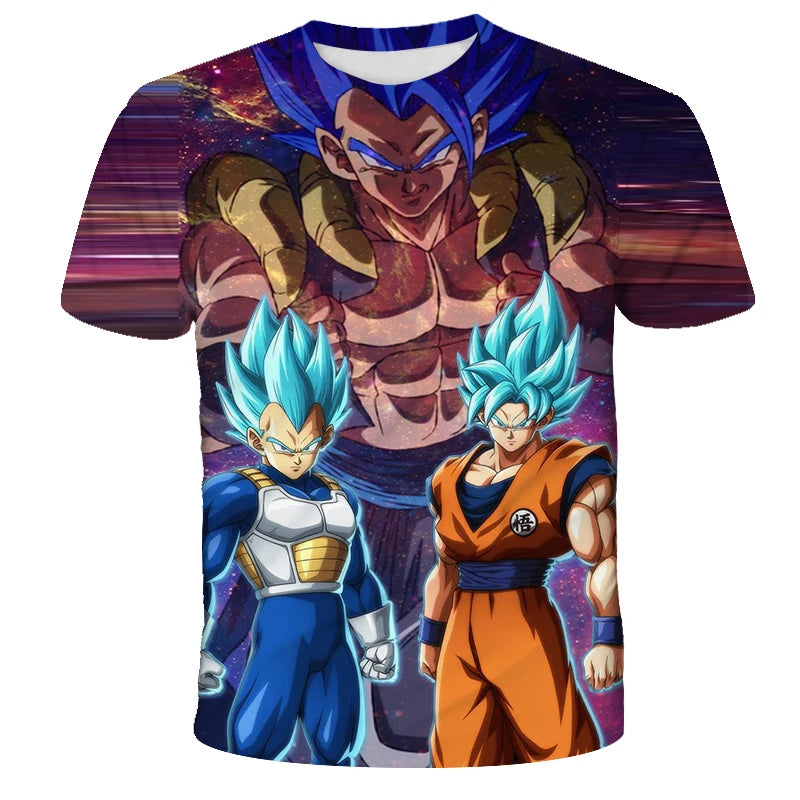 Men's T-shirts Dragon Ball Z T-shirt Boys Clothes Children's Clothing Summer Short Sleeve Kids Cartoon Tee Tops Baby Boy T Shirt