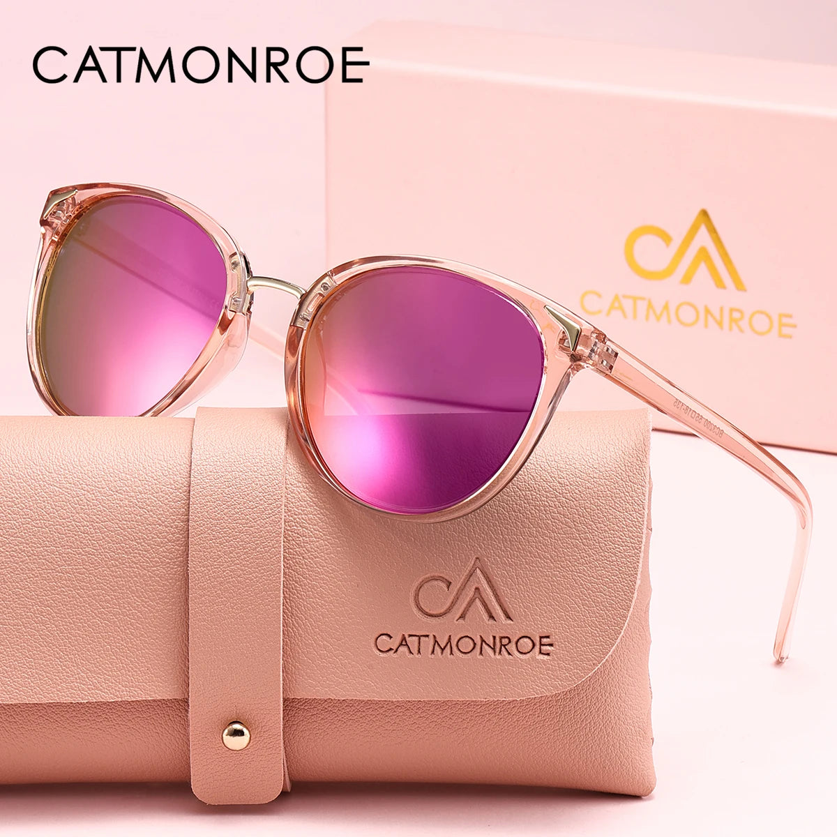CATMONROE 1 ks dámské sluneční brýle, volitelná barva, kulaté skla, lehké, pohodlné, na řízení, volný čas, dojíždění, UV400, polarizované sluneční brýle