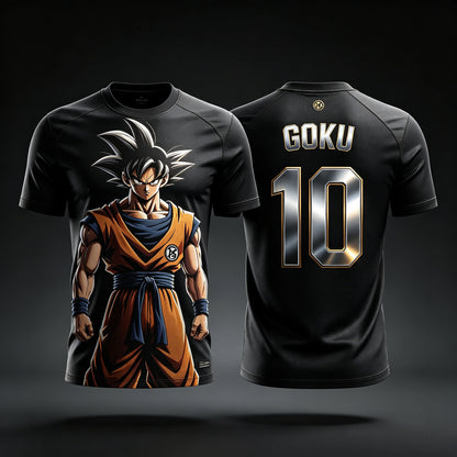 2026 Summer Nice Fabric Dragon Ball NO.10 Goku Licensed 3D Printed T-Shirt Breathable Quick Dry Adults S-6XL Children 90-160 Cm