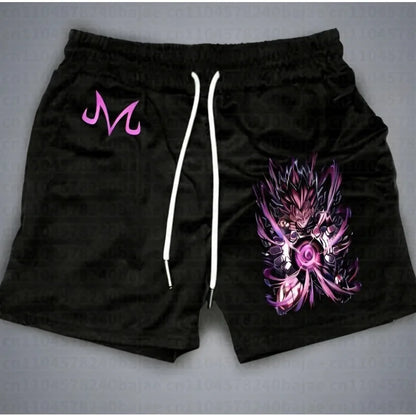 2026 Adult Boys Loose Short Hot Summer Mens Male Beach Pants Top Short Gift Sweatpants Goku Dragon Ball Z Gym Casual Shorts Hot