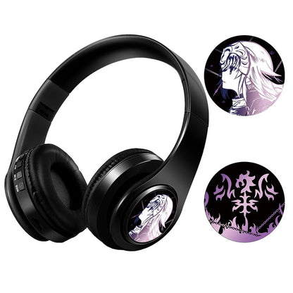 Auriculares anime over-ear Miku Nakano Sanjiu Bluetooth 5.0 – Headset gaming estéreo inalámbrico con graves profundos, micrófono y compatibilidad con tarjeta TF