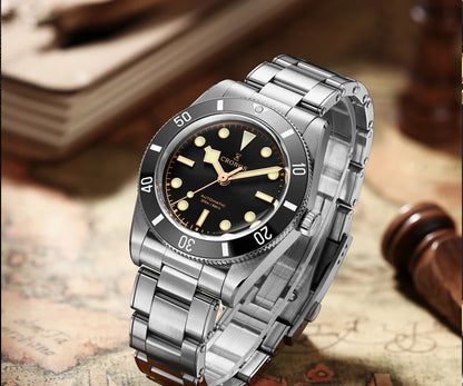Cronos Luxury Men Watch 37mm Diver BB54 Vintage Automatic Wristwatches Female End Links Sapphire 20 Bar L6033