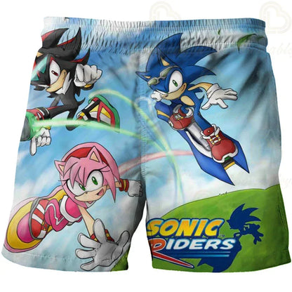 3D Print Fashion Children's Pants S-Sonici Shorts Kids Summer Beachwear Swim Trunks Swimsuits Beach Shorts Trousers