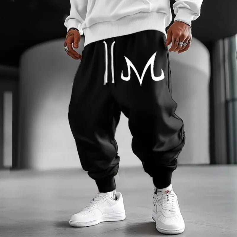 2026 Pink Dragon Ball Majin Buu Sweatpants Summer Anime Pants Unisex Loose Fit with Cuffed Ankles Wide Leg Trousers Plus Size