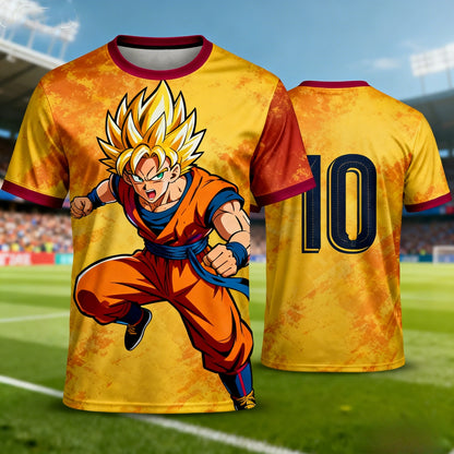 2026 Summer Dragon Ball Super Saiyan Goku  Oversized T-shirt 3D Print Breathable Retro Streetwear Unisex Fitness   Adults Kids