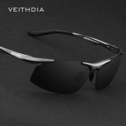 VEITHDIA Men's Sunglasse Outdoor Polarized UV400 Lens Rectangle Rimless Driving Fishing Sun Glasses Sports Eyewear For Male 6535