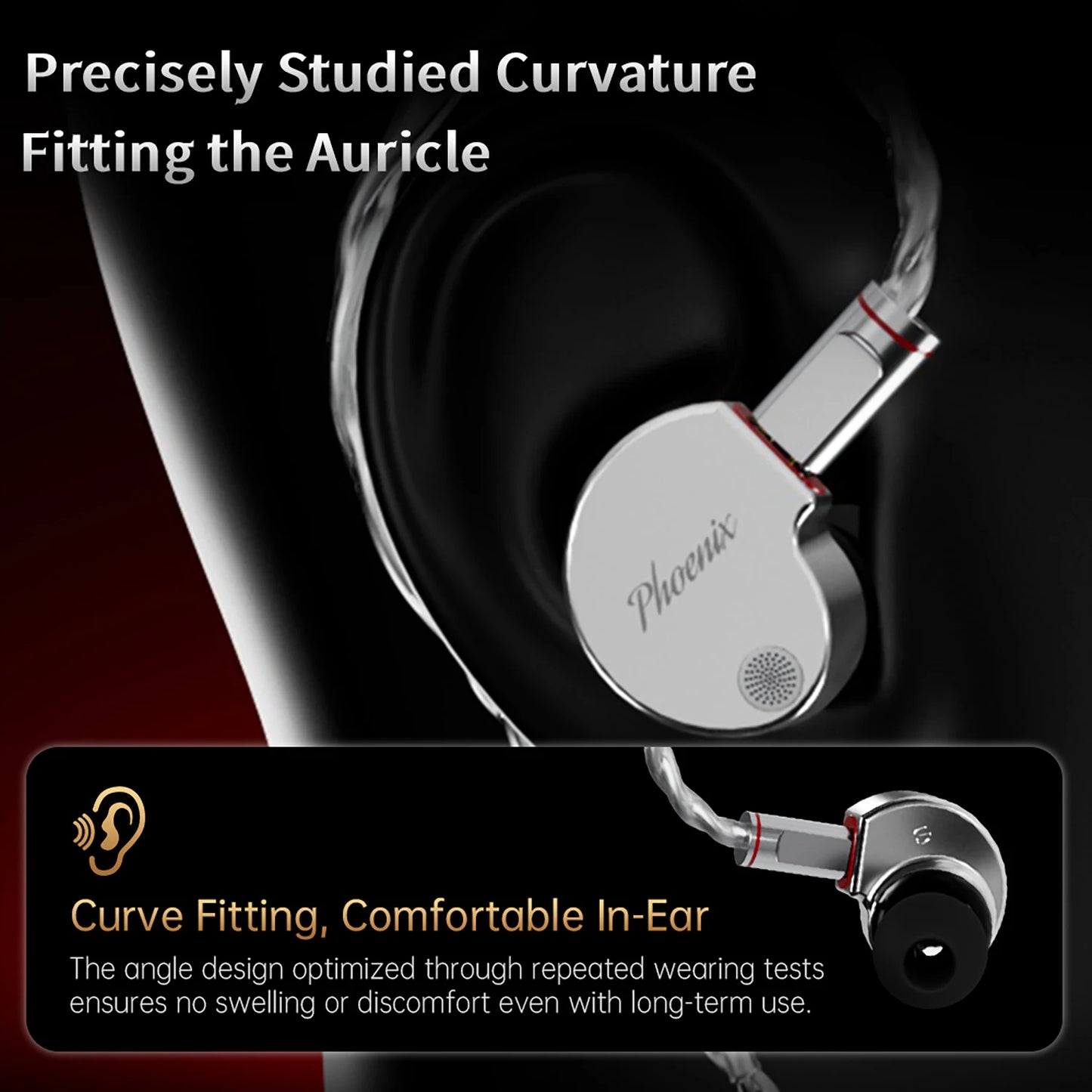 CCA Phoenix Metal Alloy Body 10mm Dual Magnetic Dynamic Coil HIFI Sound Quality In Ear Wired Esports Music Earphones