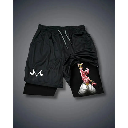 Male and Female Dragon Ball Vegeta 2026 New Summer Hot Harajuku Anime Print Loose Sports Quick Drying Double-layer Shorts
