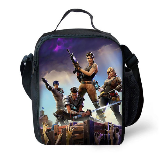 Hot Game Child Insulated Large F-FortniteS Capacity Bag for Boy Girl Student Outdoor Picnic Resuable Thermal Cooler Lunch Box