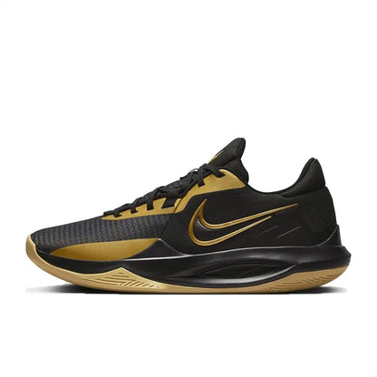 Nike Precision 6 Comfortable and Versatile Low-Top Basketball Shoes for Men in Black IO7605-040