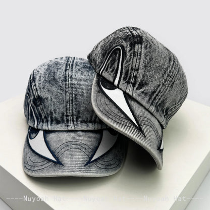 New Men Women Personal Embroidered Wing Double-edged Blade Baseball Hats Sunshade Distress Versatile Street Peaked Caps Fashion