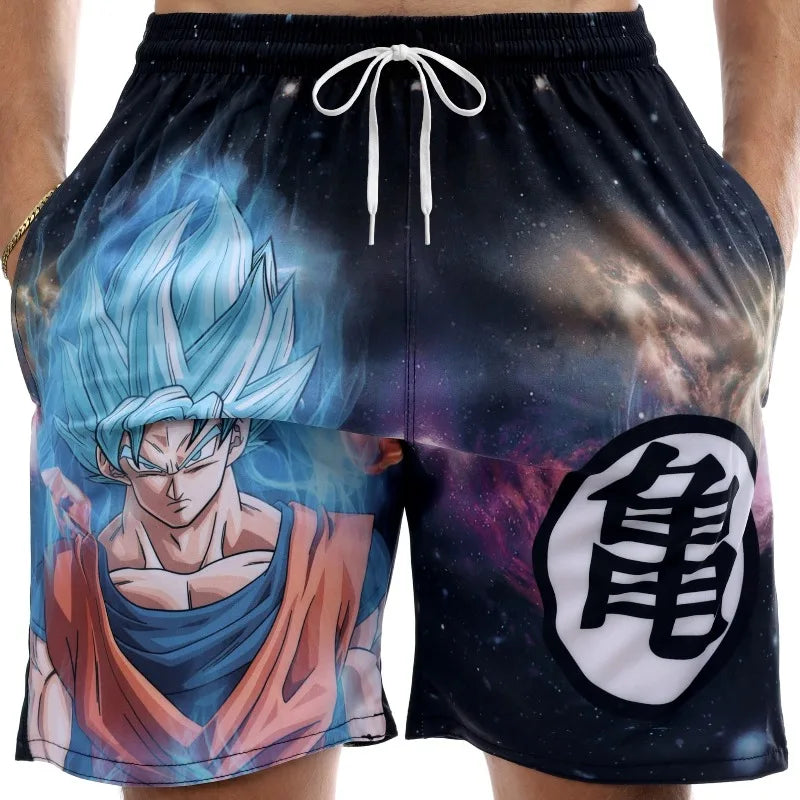 2026 Summer Dragon Ball GokuVegeta Summer Creative Casual Pants Large Size Anime Character Peripheral Quick Dry Casual Shorts