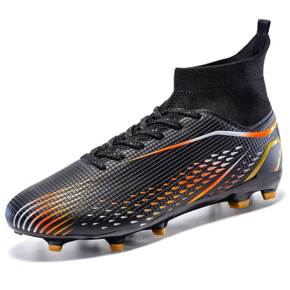 New Men's Soccer Shoes Breathable Soft Outdoor Grass Football Shoes Cleats Long Spikes Comfortable Training Sport Shoes for Men