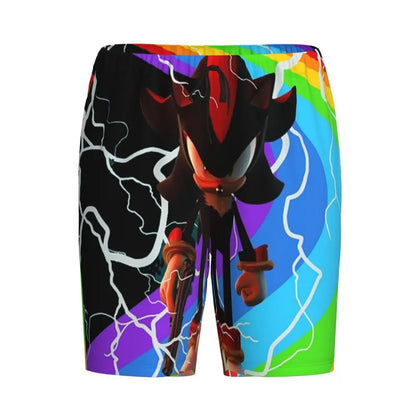 Custom Shadow The Hedgehog Sonic Poster Short Pajama Pants Men Sleepwear Sleep Lounge Bottom Shorts Sleeping Pants