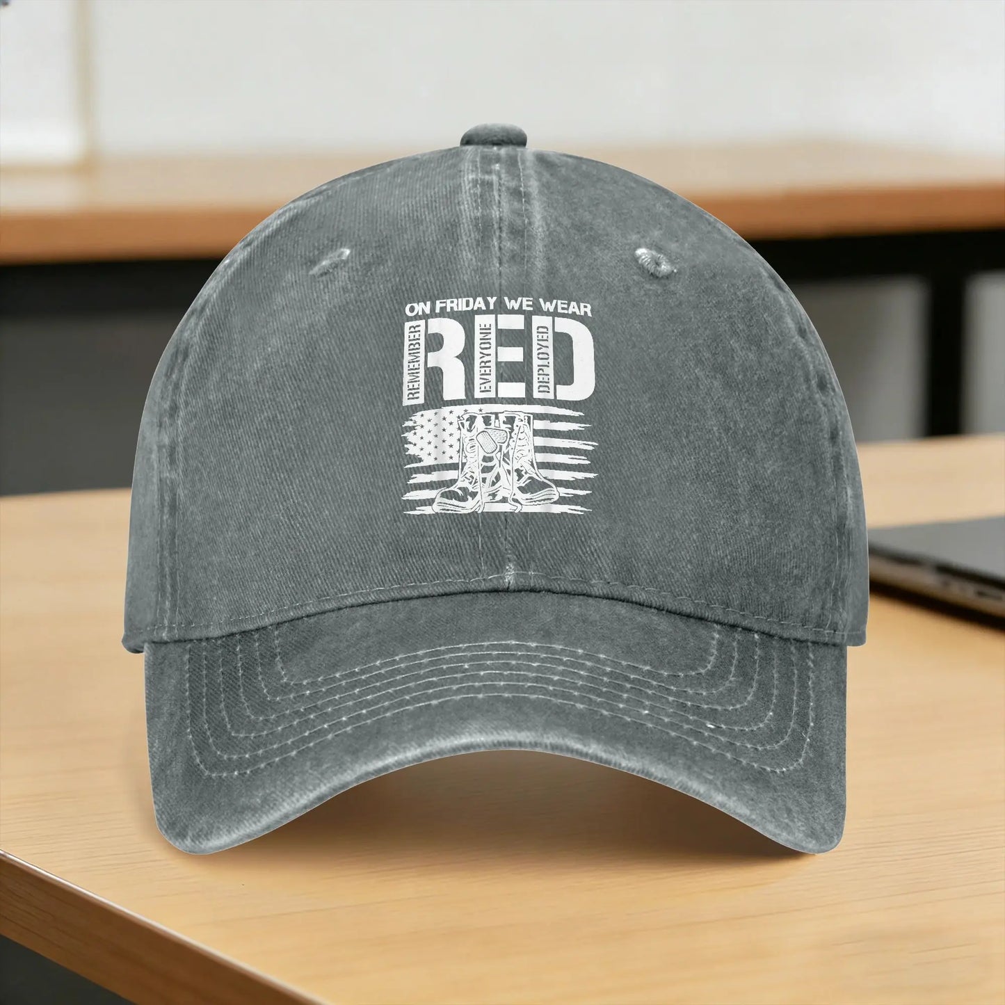 On Friday We Wear Red Friday Military Support Troops US Flag Casual Baseball Cap Summer  Trucker Hat Sunscreen  Gym Hip Hop Hats