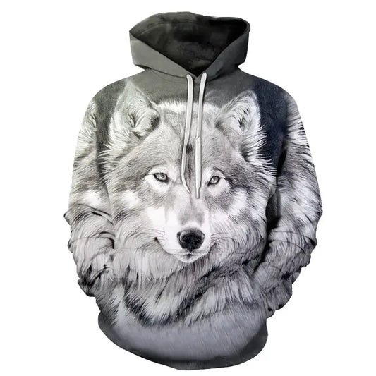 Ferocious Wolf Head Anime Sweatshirt 3D Printed Hoodies Men/Women Fashion Clothing Harajuku kids Men coat