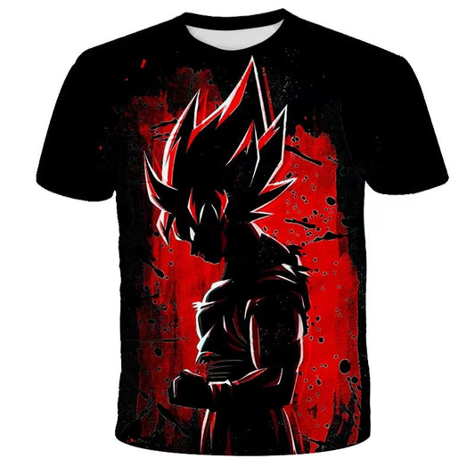 2026 Summer Dragon Ball Short-sleeved T-shirt for Men Cosplaying As Goku Anime, Half-sleeved T-shirt Breathable Casual Y2k