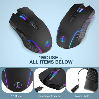 2.4G Wireless Mouse Type-C  for Macbook Laptop Computer Silent Click Mice Rechargeable Wireless Mouse Plug and Play