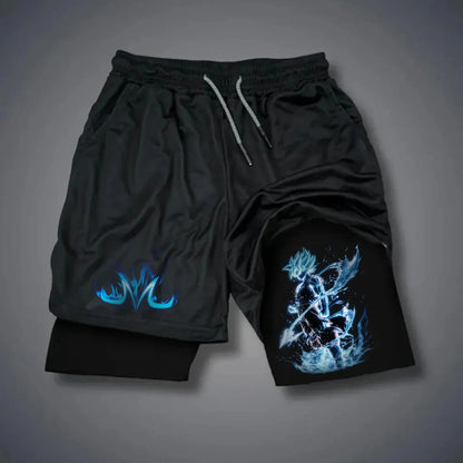 Men's Summer Dragon Ball Hot Blood Anime Double-Layer Breathable Sports Shorts Comfortable Five-Point Fit 2026 Peripheral Pants