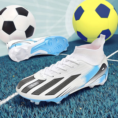 Fotbollsskor för män, New TF, sneakers för konstgräs och turf, ultralätta herrfotbollsskor, bekväma ankelhöga fotbollsskor för futsal och snabbt spel