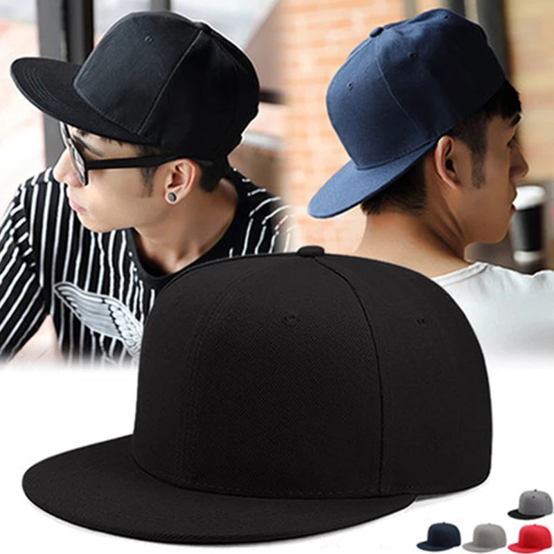 Fashion Solid Color Men Women Baseball Cap Hip Hop Caps  Snapback Hat Brim Shade Cap Bone Gorras Casquette Sports Cap  Sun Hat