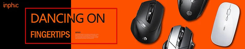 INPHIC B2 USB Wired Mouse 7200DPI Adjustable and 6 Programmable Buttons, Silent Click, Optical Tracking, for PCs and Laptops