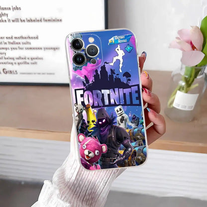 F-Fortnites-Cools Handyhülle für iPhone 17 16 15 14 13 12 11 Pro Max Plus, weiche Schutzhülle, personalisierbar DIY