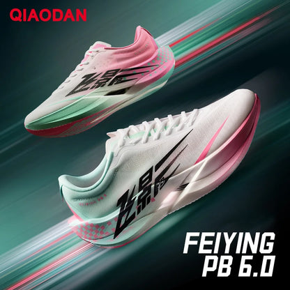 QIAODAN Feiying PB6.0 Homem 2026 Sapatilhas Desportivas de Competição para Maratona Novas com Placa de Carbono Suspensa Integral QDB023261299