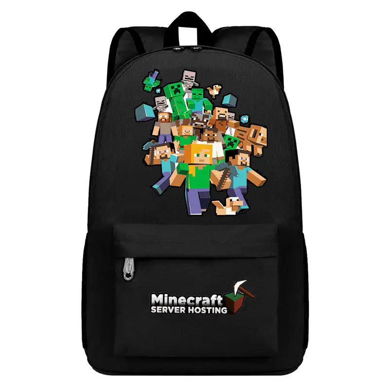 In Stock Minecraft Enderman Creeper Graphic Printed Backpack Large Capacity Lightweight Fashion Casual For Daily Travel Outdoor