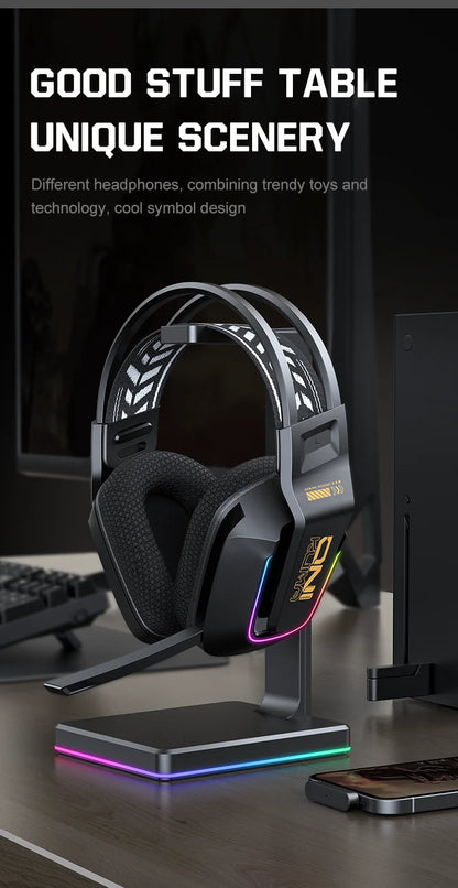 Auriculares gaming inalámbricos ONIKUMA GT828 Bluetooth 5.3 RGB con micrófono, cancelación de ruido y conexión de 4 modos para PC, PS5 y portátil