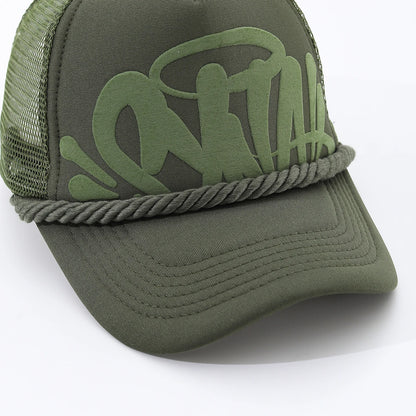 New spring and summer letter-printed women's fashion baseball cap outdoor sports breathable mesh cap men's trucker cap