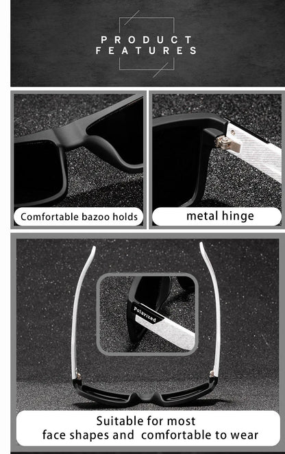 Fashion Sunglasses Square Male Sun Glasses Vintage Driving Fishing Travel Eyeglasses Sport Shades Classic