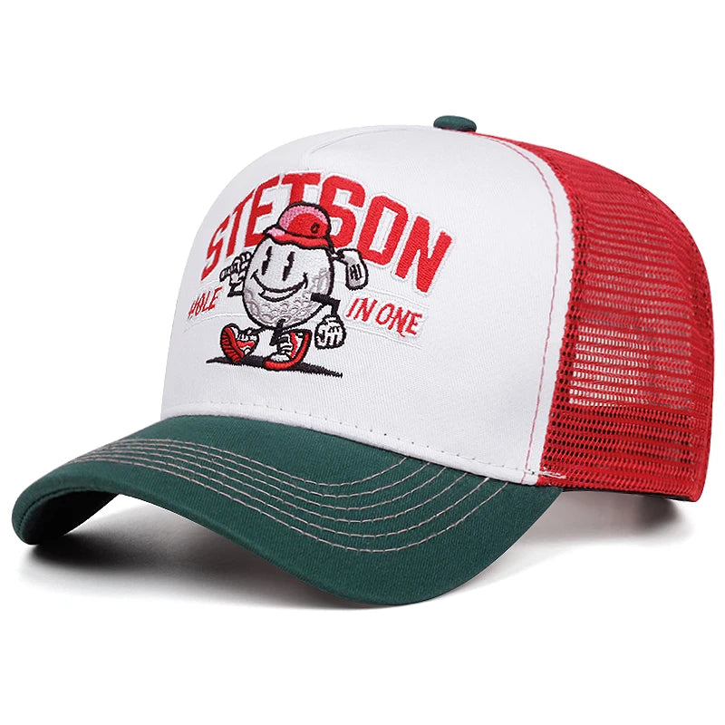 2025 Creative New Mesh Hat STETSON Snowman Truck Hat Outdoor Cycling Sunshade Skateboard Hat Daily Commuting Baseball Hat Unisex