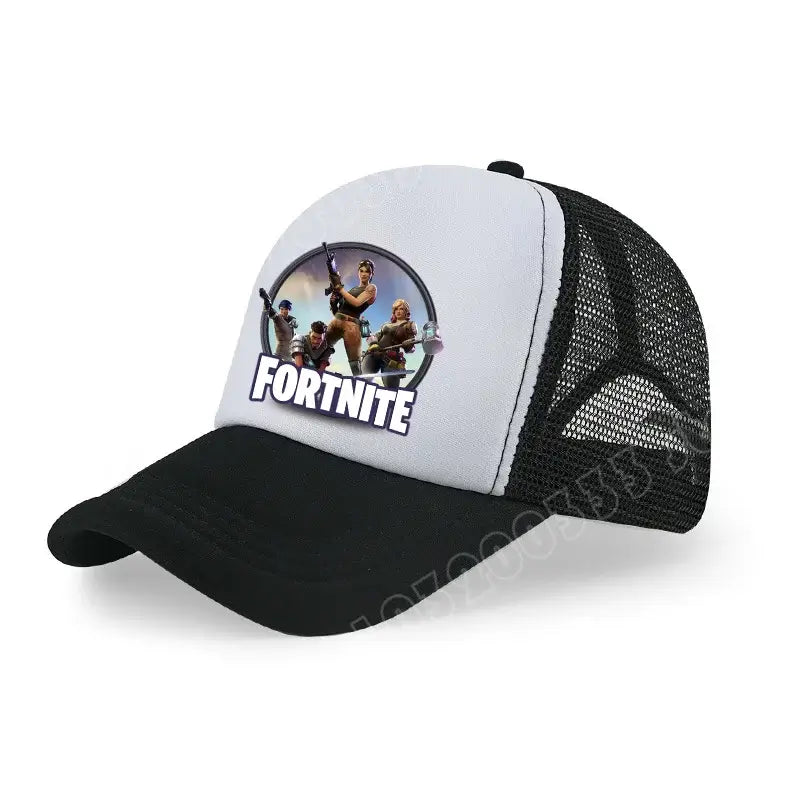 Fortnite Baseball Cap Cartoon Game Printed Hat Kids Summer Breathable Mesh Hat Adjustable Peaked Cap Childrens Birthday Gift