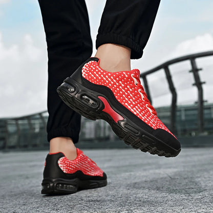 Scarpe sportive da uomo leggere con suola morbida ammortizzata, in mesh traspirante, alla moda, per giovani, corsa outdoor, fitness e allenamento