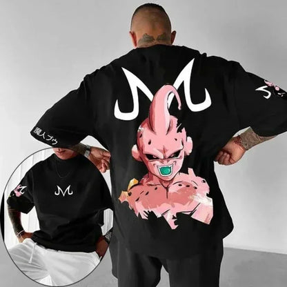 Dragon Ball Japanese Anime Printed Men's T-Shirt Majin Buu Boys Children Harajuku Short Sleeve Kids Goku T-shirt Summer Clothing