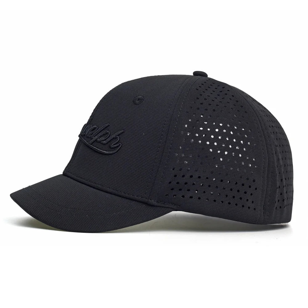 Boné de basebol em malha com pala curta e parte traseira fechada para homem e mulher, respirável, estilo snapback, boné dad hat ajustado e ajustável, cor lisa, estilo trucker