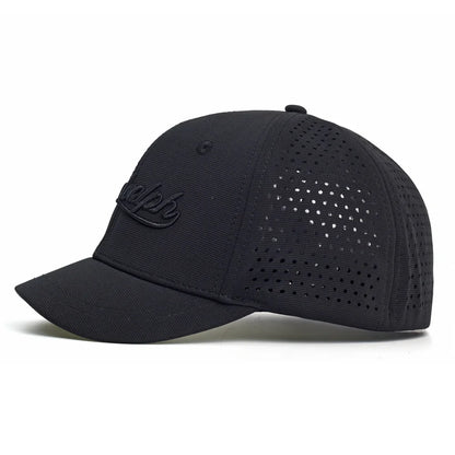 Boné de basebol em malha com pala curta e parte traseira fechada para homem e mulher, respirável, estilo snapback, boné dad hat ajustado e ajustável, cor lisa, estilo trucker