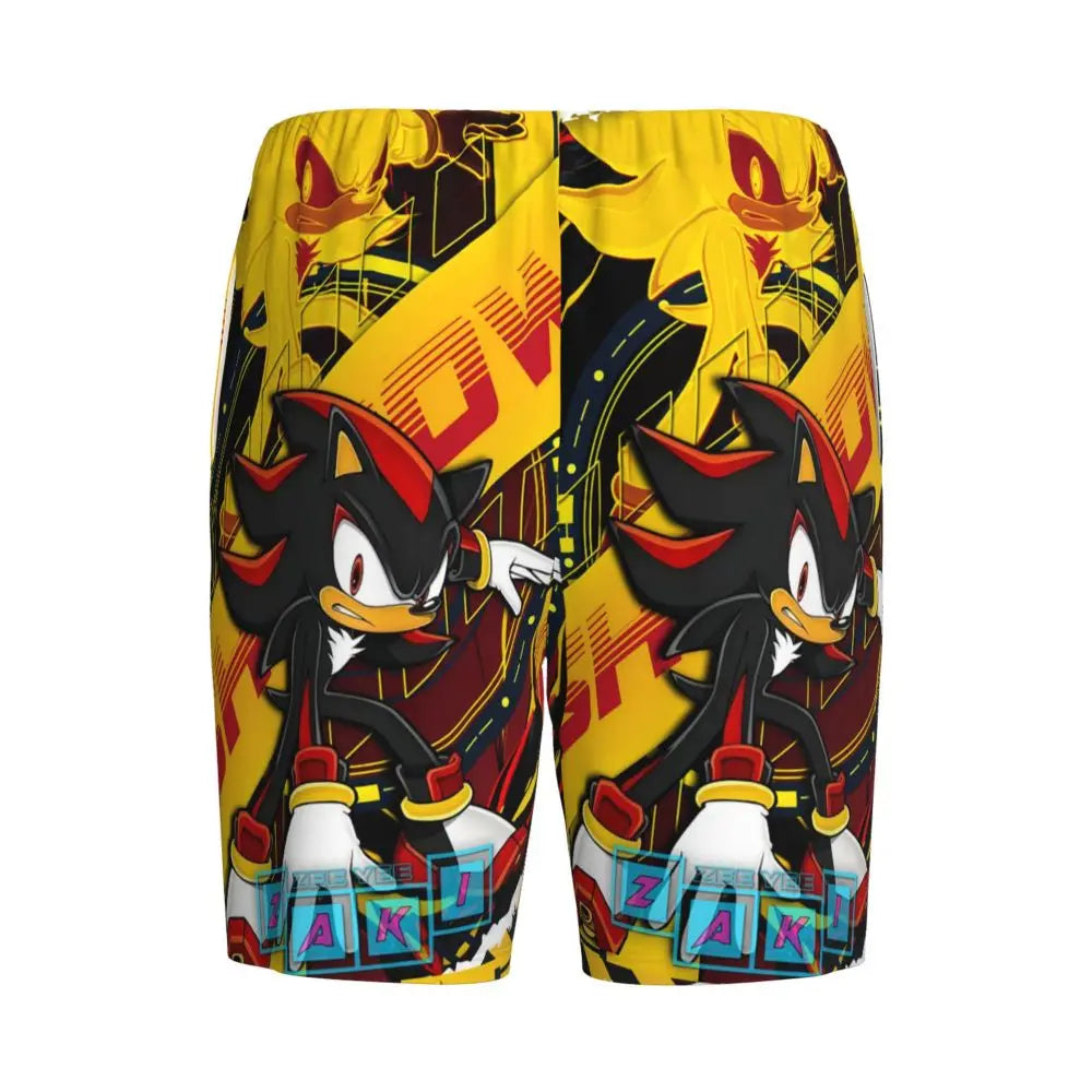 Custom Shadow The Hedgehog Sonic Poster Short Pajama Pants Men Sleepwear Sleep Lounge Bottom Shorts Sleeping Pants