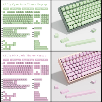 KBDiy GMK Illusion Keycap Perfil Cherry Double Shot PBT ISO Teclas para Kit de Teclado Mecânico Gamer Gaming Point Retro