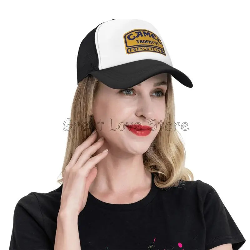 „Camel Trophy 91“ spausdinta beisbolo kepurė, unisex saulės skydeliai, vasarinės hiphopo kepurės vyrams ir moterims, lauko kvėpuojančios tinklinės „Snapback“ kepurės