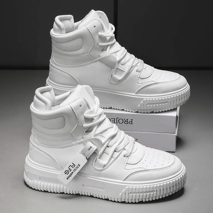New Fashion Casual Sneakers High Top Skateboard Shoes Student Boots Men and Women Trend Wear Resistant Two-Color Couples