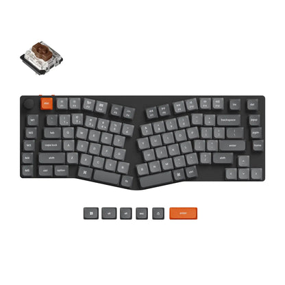 Keychron K15 Max (Alice-Layout) QMK kabellose individuell anpassbare mechanische Tastatur mit flachem Profil, Gateron-Switches und Double-Shot-PBT-Tastenkappen