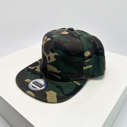 New Unisex Color Block Camouflage Baseball Hats Flat Eave Breathable Hip Hop Sunshade Peaked Caps Versatile Fashion Personal ins