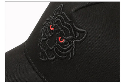New Cotton Black Tiger Embroidery Baseball Cap Men Women Hip Hop Hat Summer Leisure Trucker Caps Unisex Snapback Hats Gorras