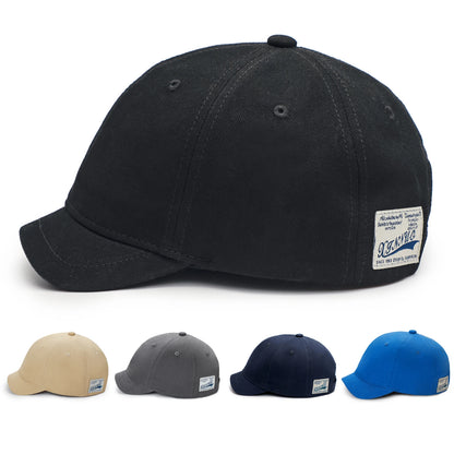 Casquette de baseball en coton à visière courte pour homme et femme, style décontracté vintage « Dad Hat », ajustable, style « trucker », profil bas, avec bande de fermeture en nylon