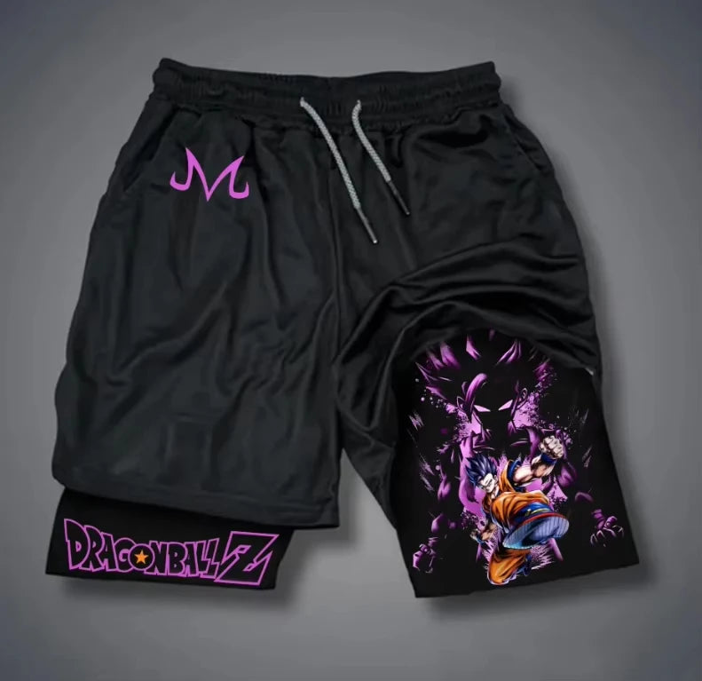 2026 Dragon Ball Printed Double-layered Shorts GOKU American Sporty Comfortable and Fashionable Men's Loose and Breathable Pants