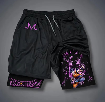 2026 Dragon Ball Printed Double-layered Shorts GOKU American Sporty Comfortable and Fashionable Men's Loose and Breathable Pants